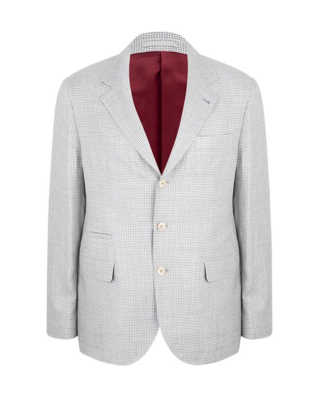 Brunello Cucinelli White Single-Breasted Suit Jacket for men