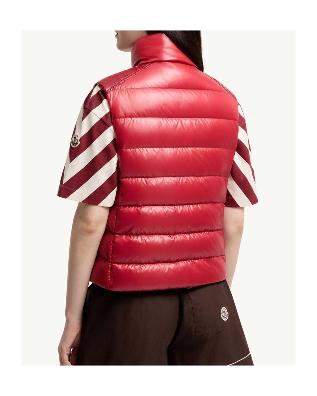 Moncler Red Frelon Zip-Up Padded Vest