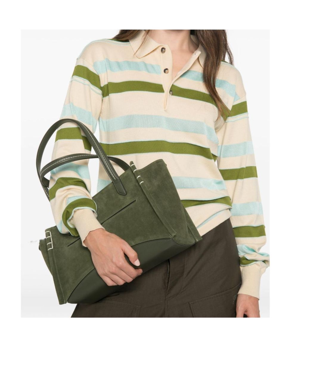 J.W. Anderson Green Jw Anderson Elongated Loafer Cabas Bag