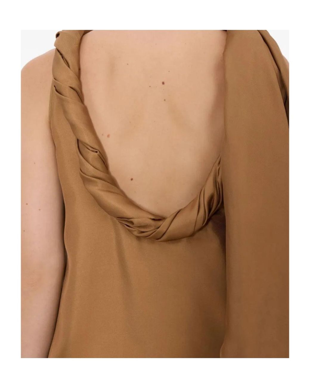 Loulou de Saison Natural Wilma Twisted Collar Top
