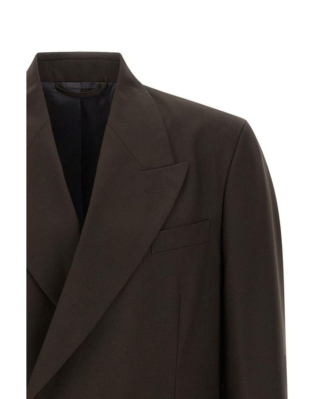 mfpen Black Relaxed Double-Breasted Blazer for men