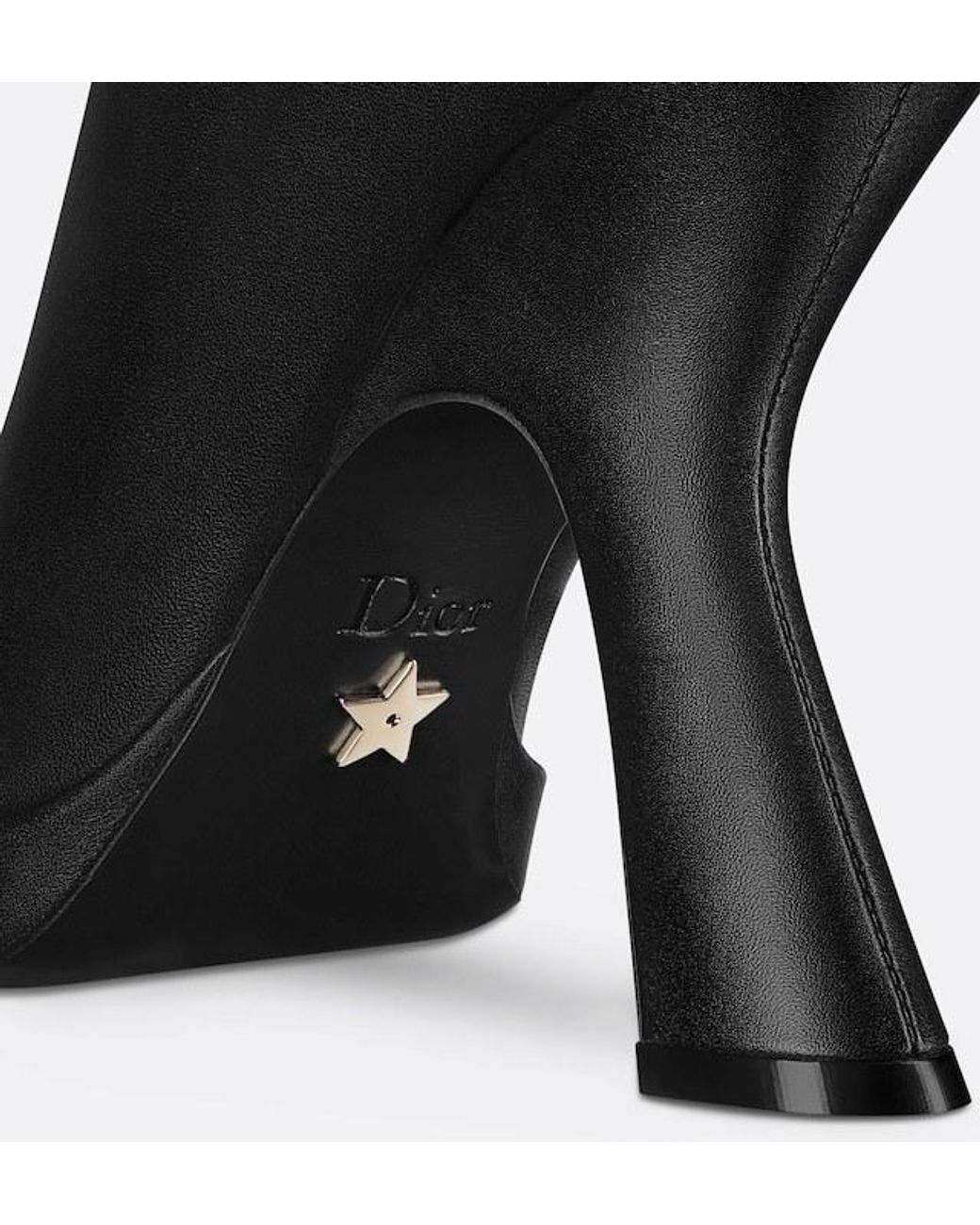 Dior Black D-Fiction Heeled Thigh Boot