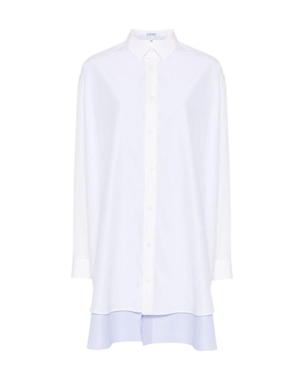Loewe White Double Layered Shirt Dress