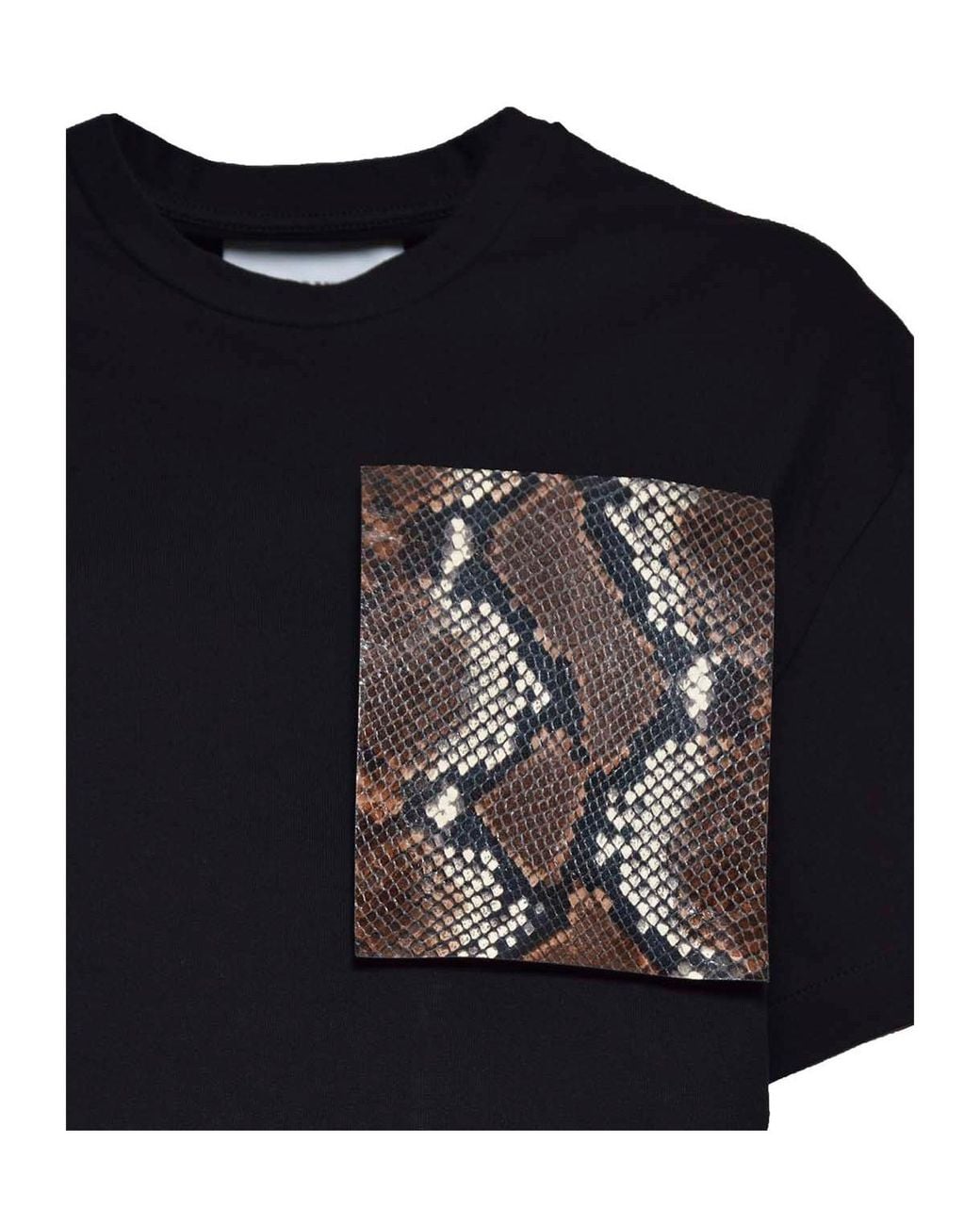 Jil Sander Blue Snake Pocket Printed T-Shirt