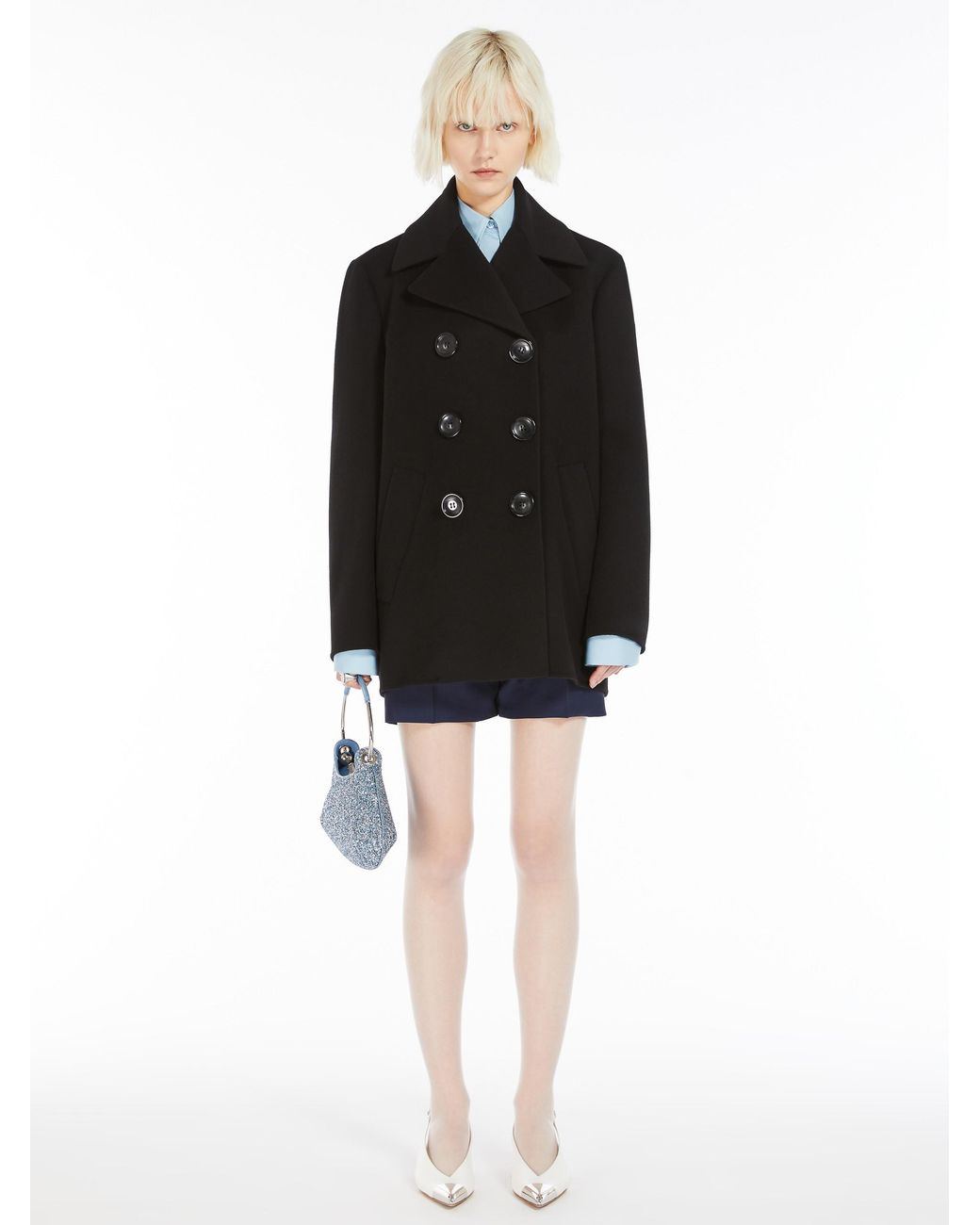 Sportmax Blue High-Waisted Shorts