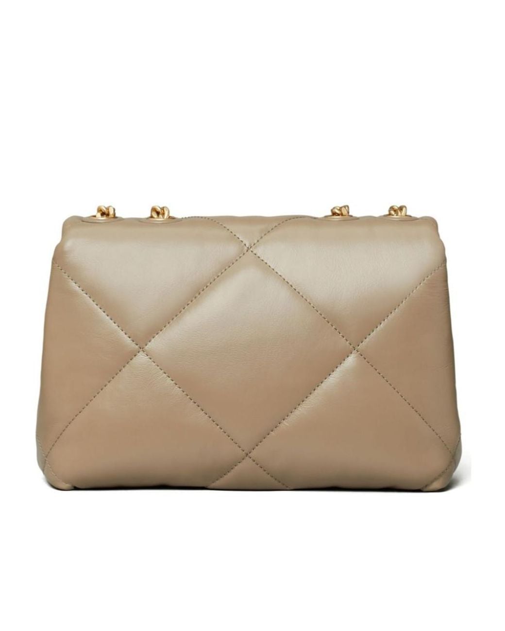 Tory Burch Natural Small Kira Diamond Quilt Convertible Shoulder Bag