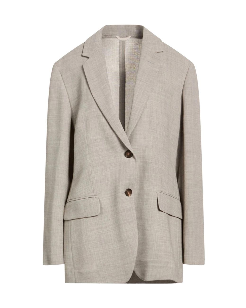 Brunello Cucinelli Gray Single-Breasted Blazer