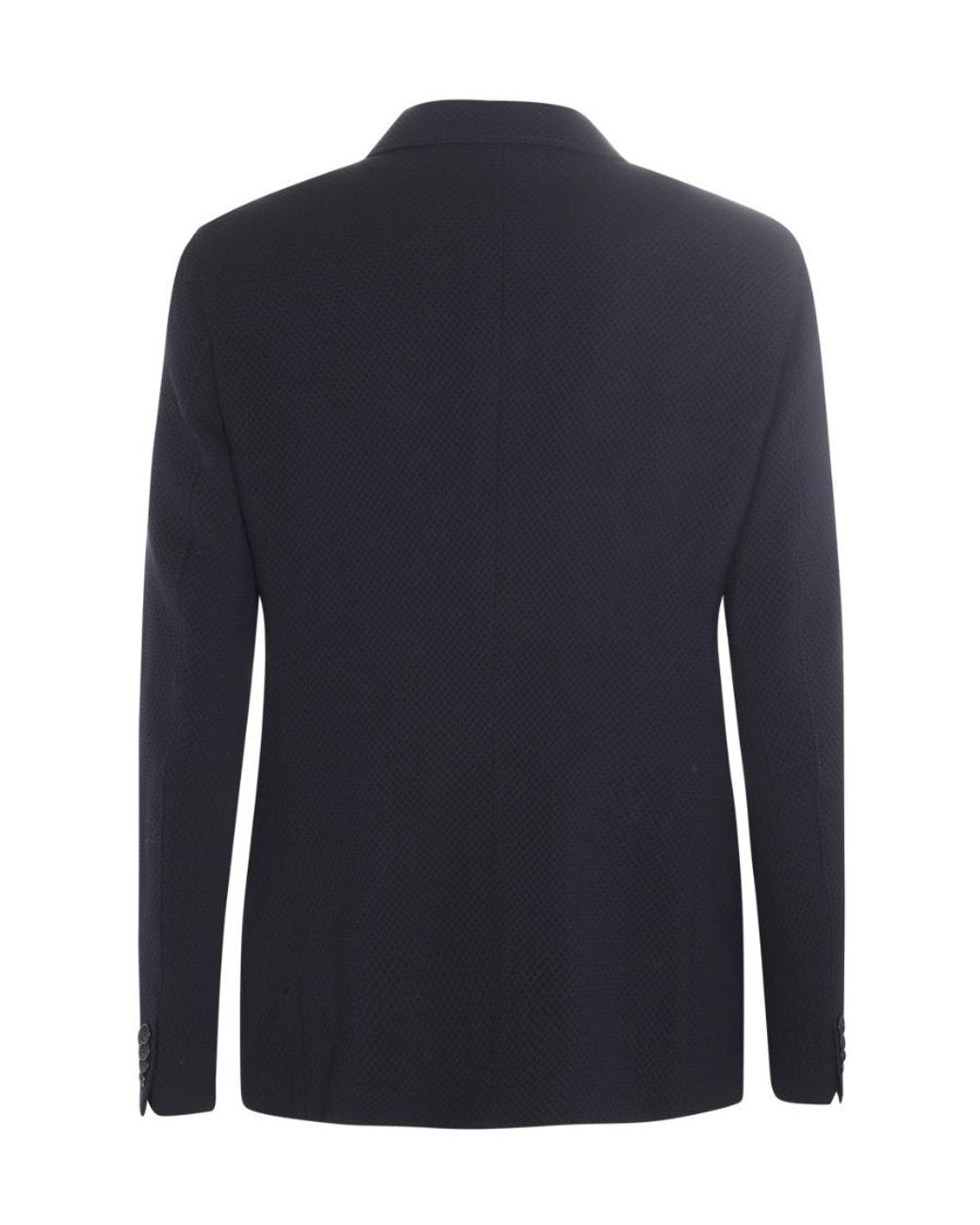 Giorgio Armani Blue Double-Breasted Jacket for men