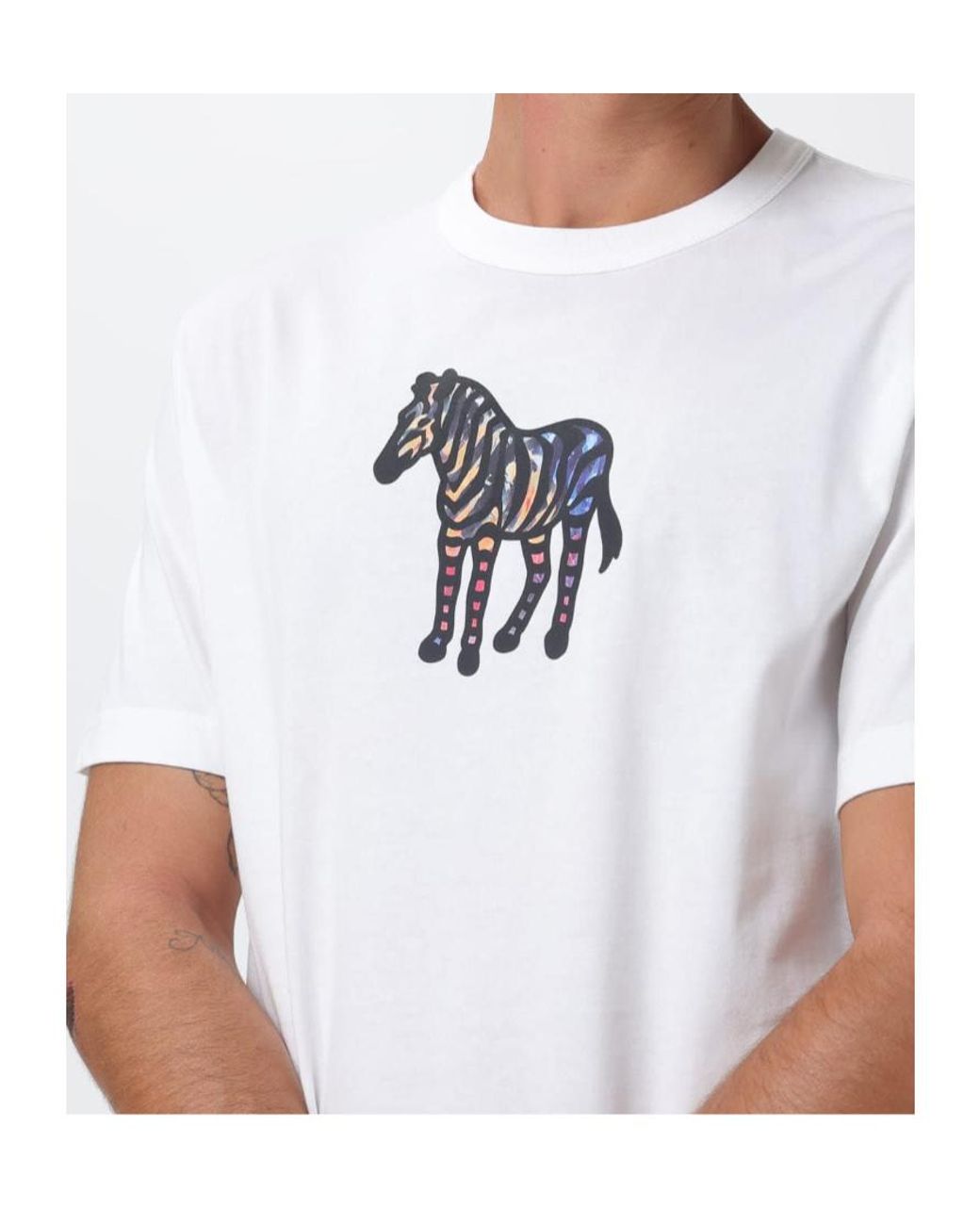 Paul Smith White Ps Paul Smith Print T-Shirt for men