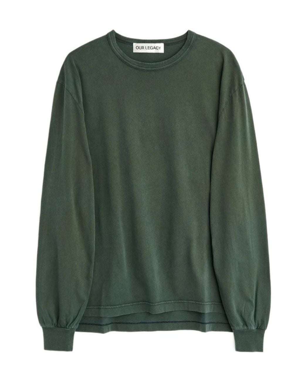 Our Legacy Green Cruise Longsleeve Antique Phantom Legacy Jersey T-Shirt for men