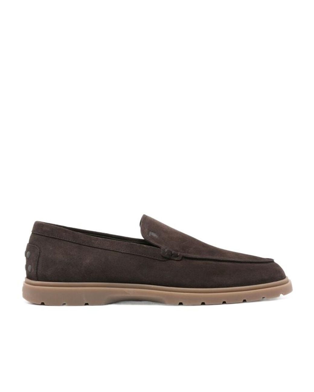 Tod's Blue Logo Embossed Slip-On Loafers for men