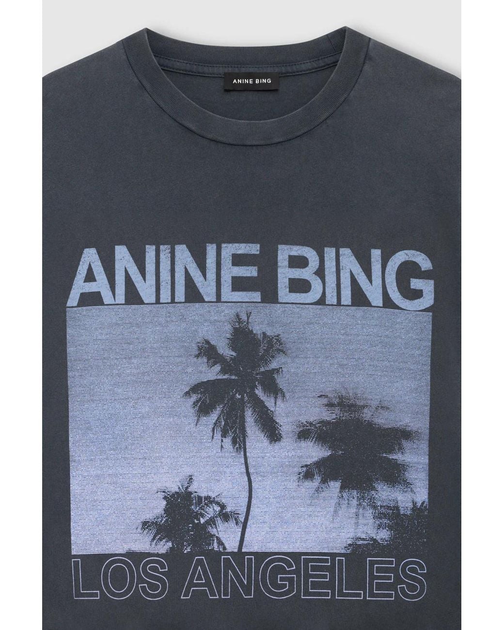 Anine Bing Blue Cade Tee Palms