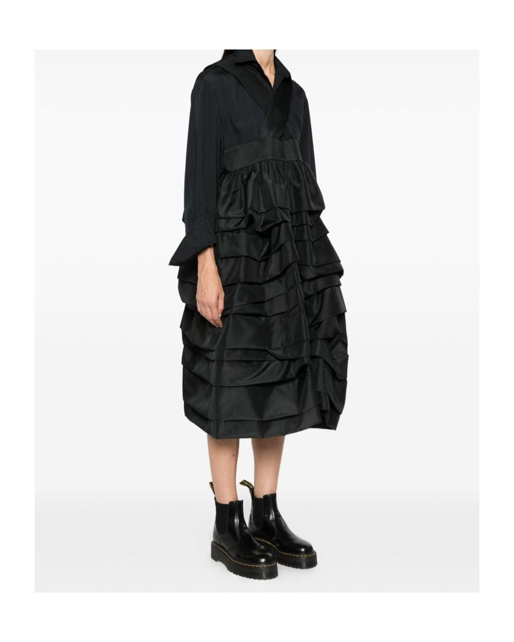 Comme des Garçons Black Ruffled Dress