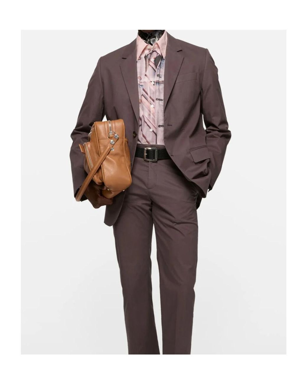 Acne Brown Single-Breasted Suit Jacket for men