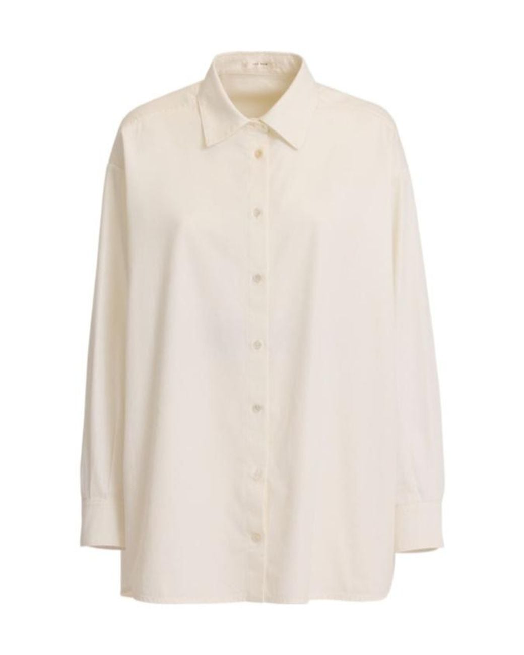 The Row White Luka Cotton Casual Shirt