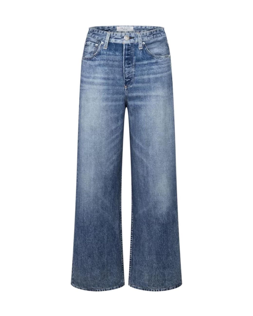 Rag & Bone Blue Waistband Denim Trousers