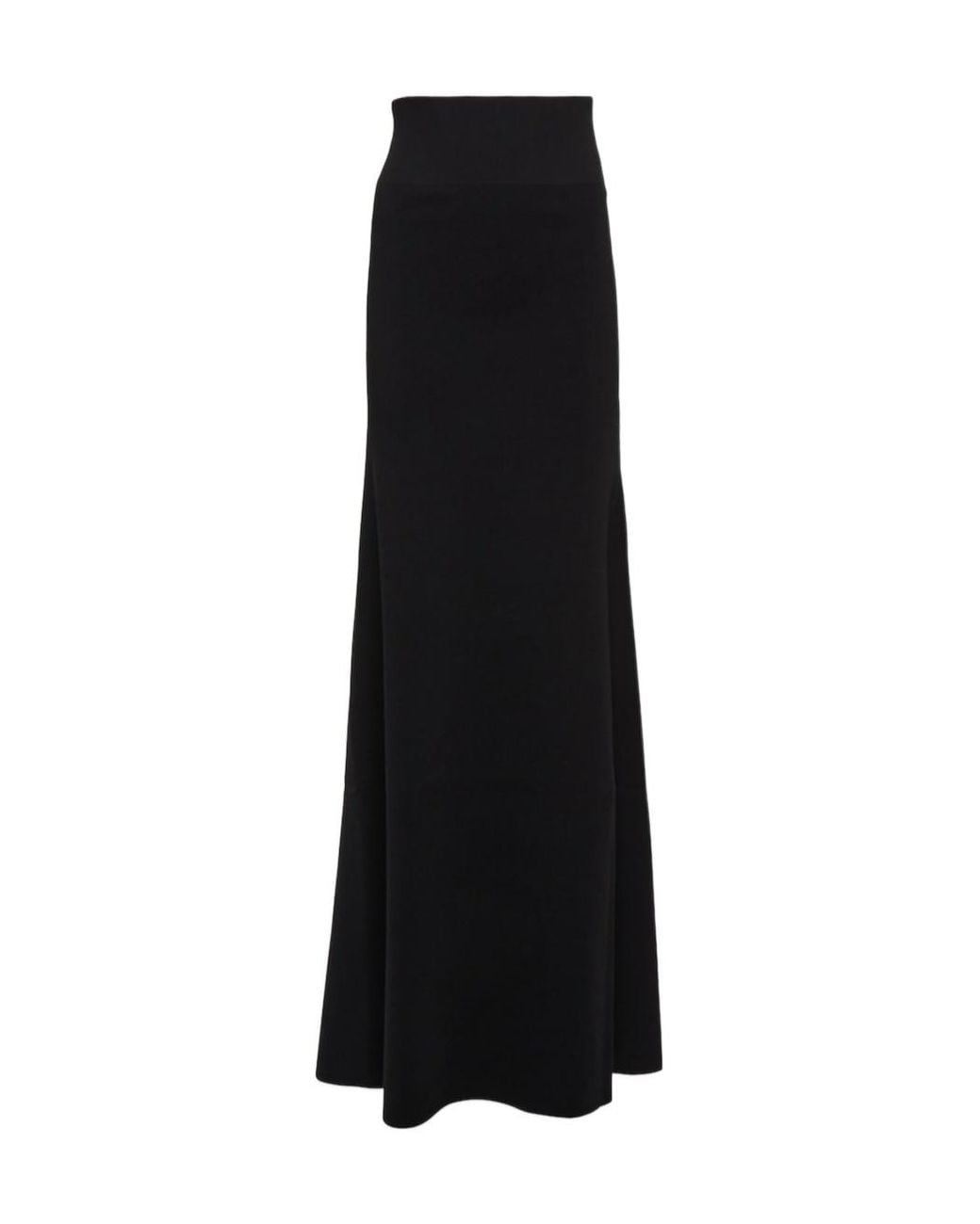 Victoria Beckham Black High-Waisted Midi Skirt