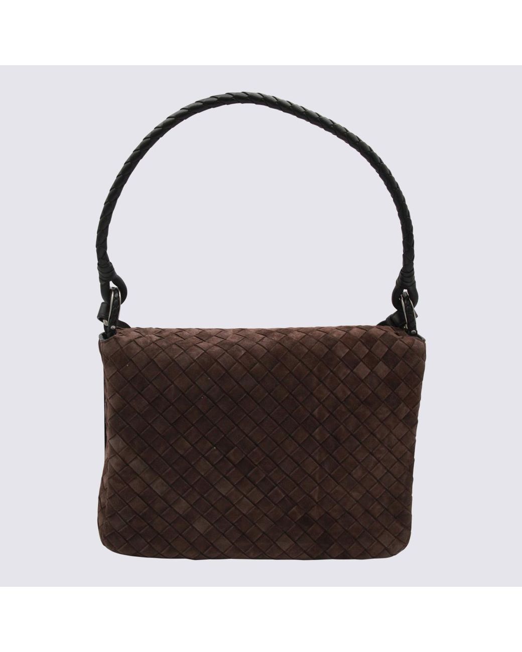Bottega Veneta Brown Small Swing Intreccio Shoulder Bag for men