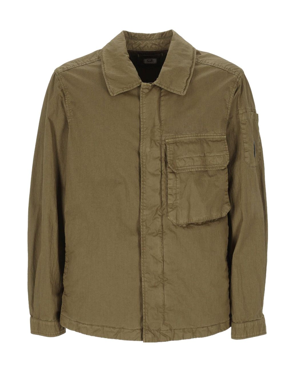 C P Company Green Flap-Pocket Overshirt for men