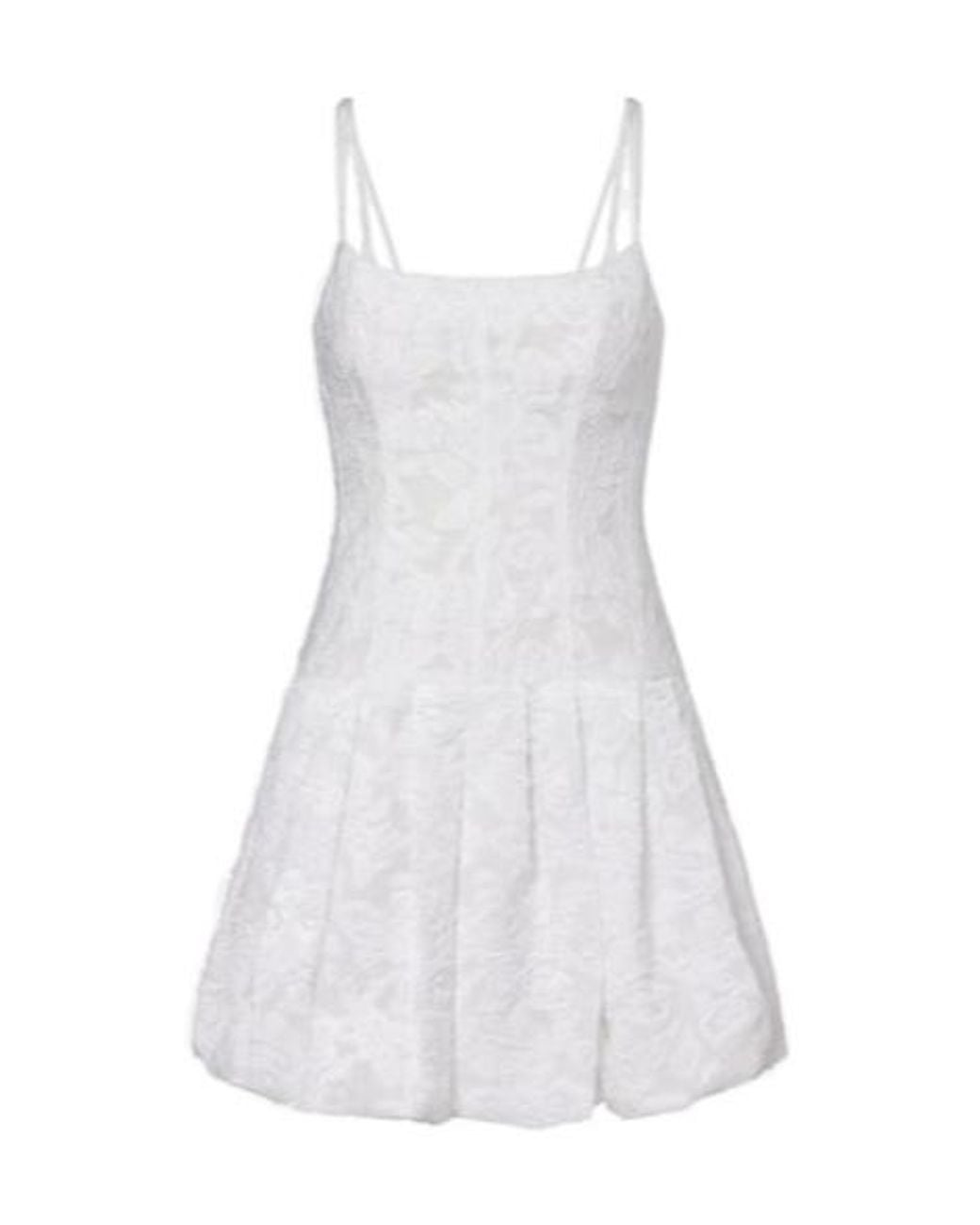 Jonathan Simkhai White Fifi Embroidered Cotton-Blend Minidress