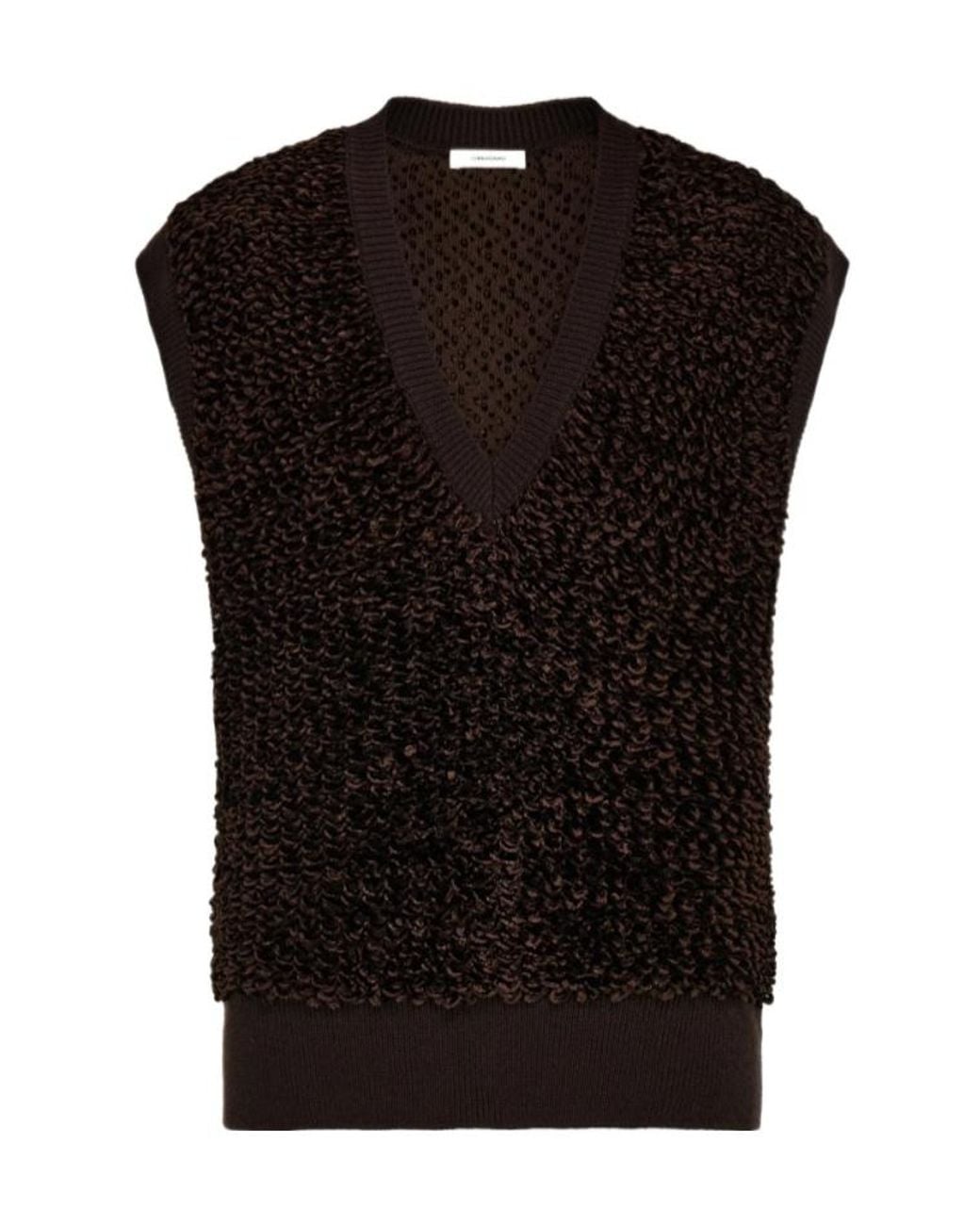 Ferragamo Black Ferragamo V-Neck Vest