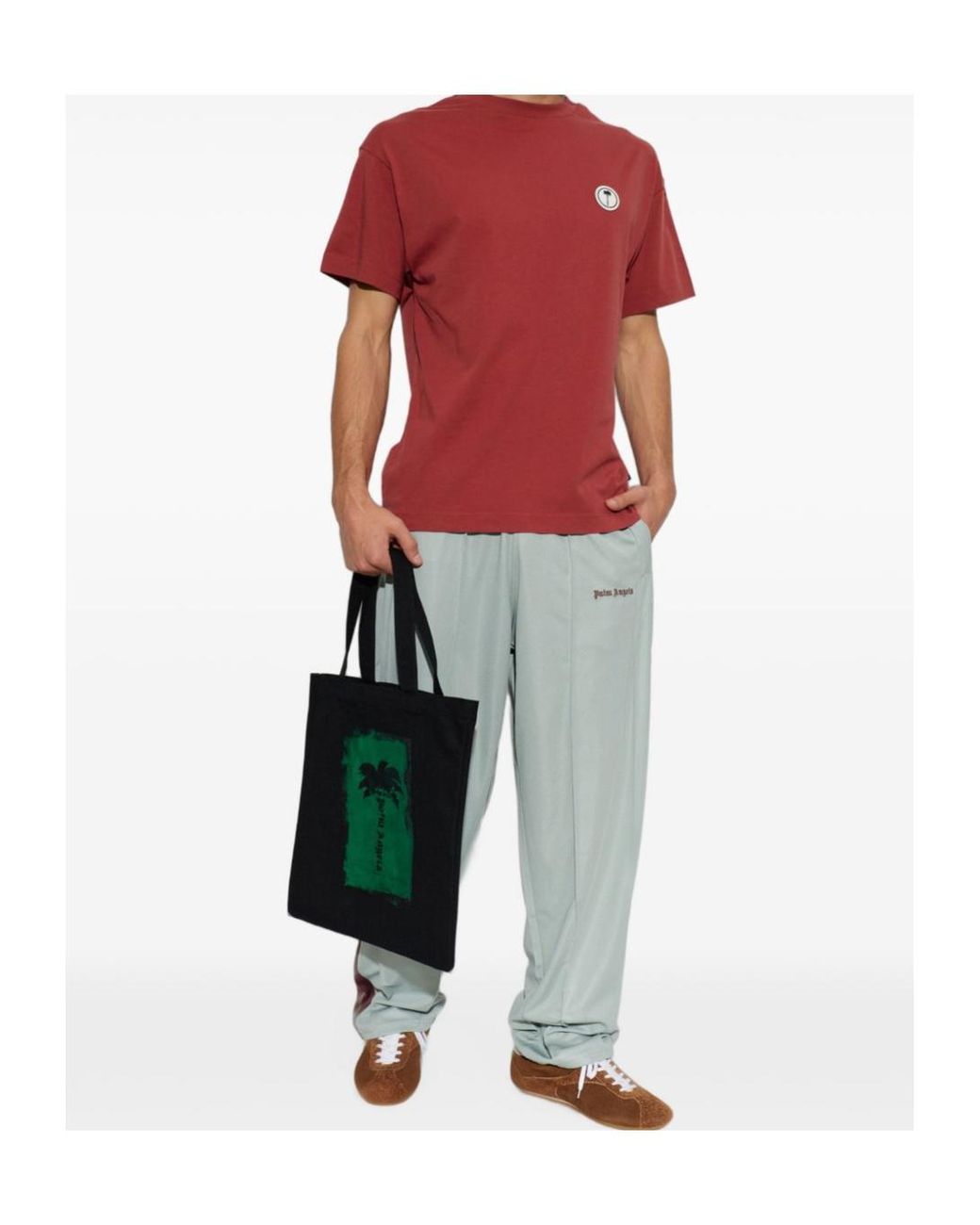 Palm Angels Red Short-Sleeved T-Shirt for men