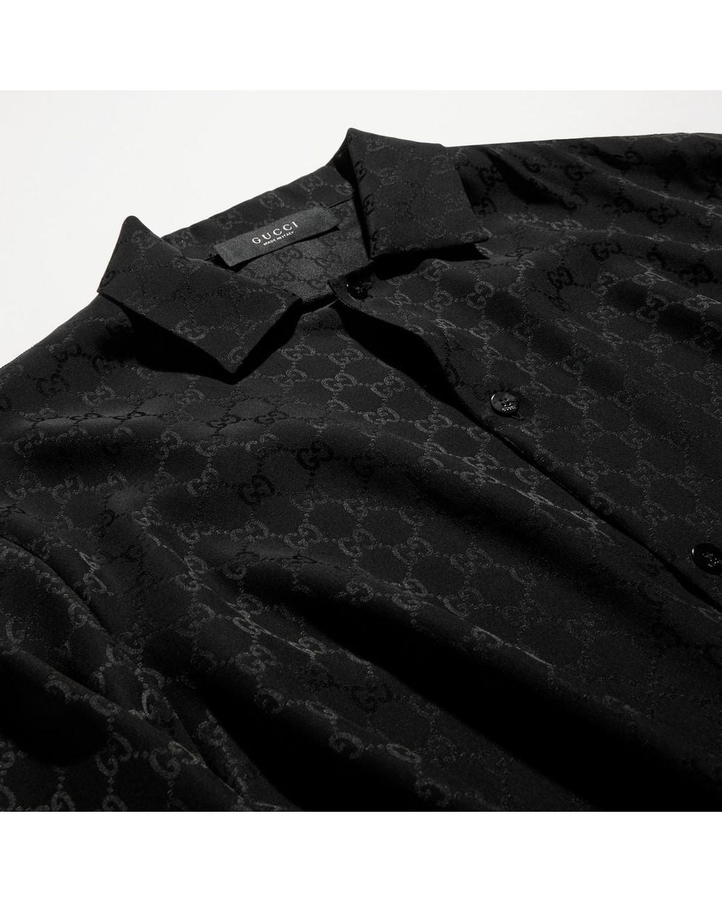 Gucci Black Gg Jacquard Shirt for men