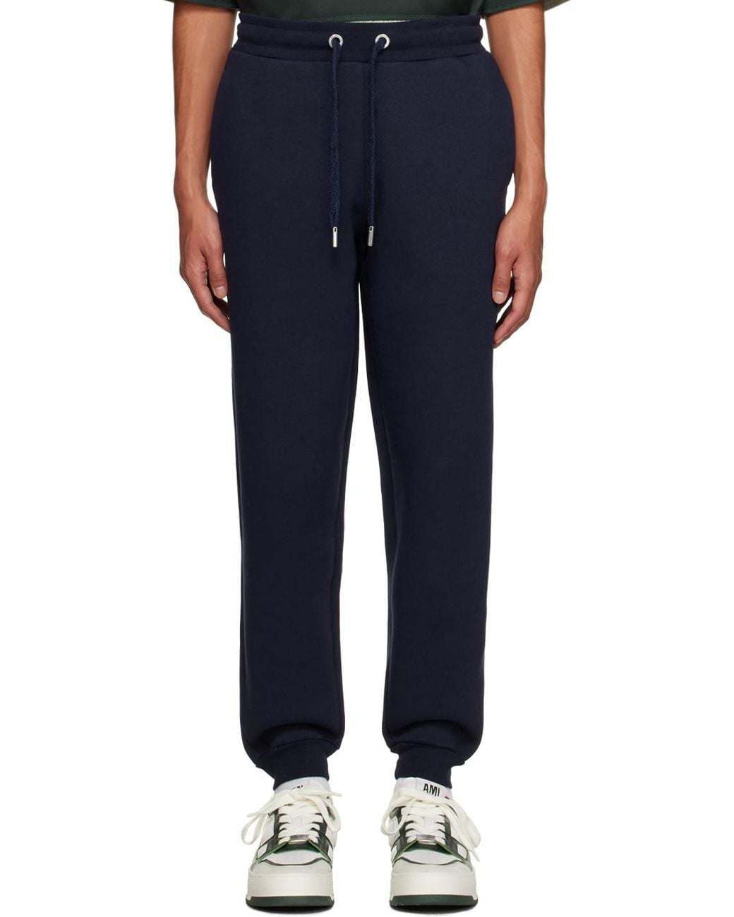 AMI Blue Tapered-Leg Drawstring Track Pants for men