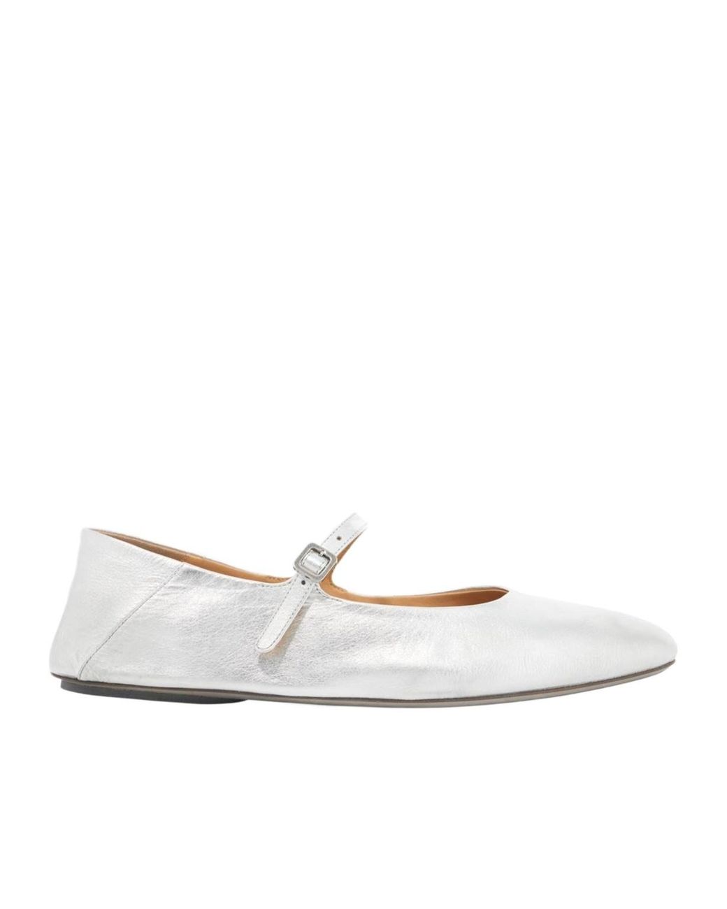 Marsèll White Marsèll Strascico Round Toe Ballerina Shoes