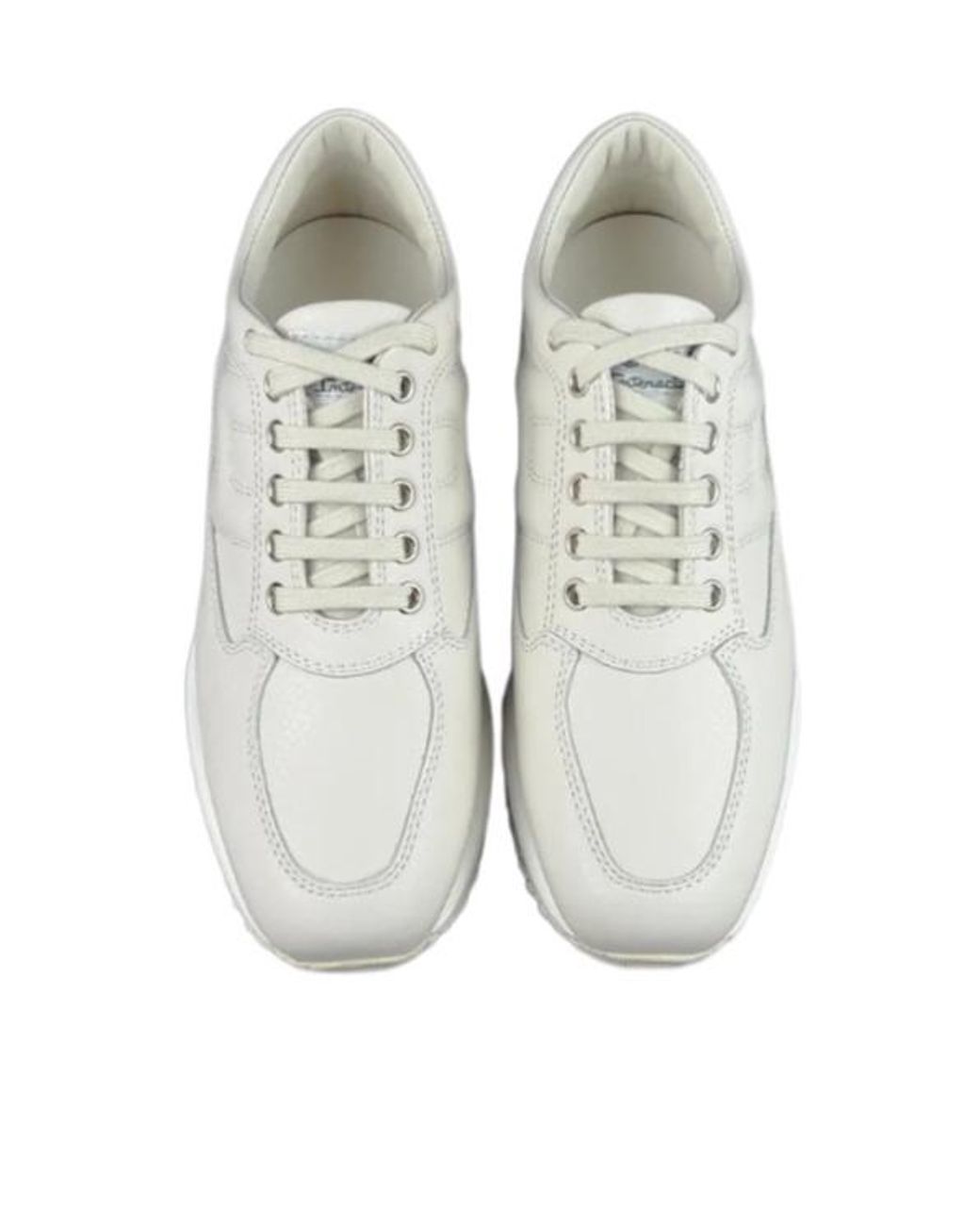 Hogan White Interactive Lace-Up Sneakers