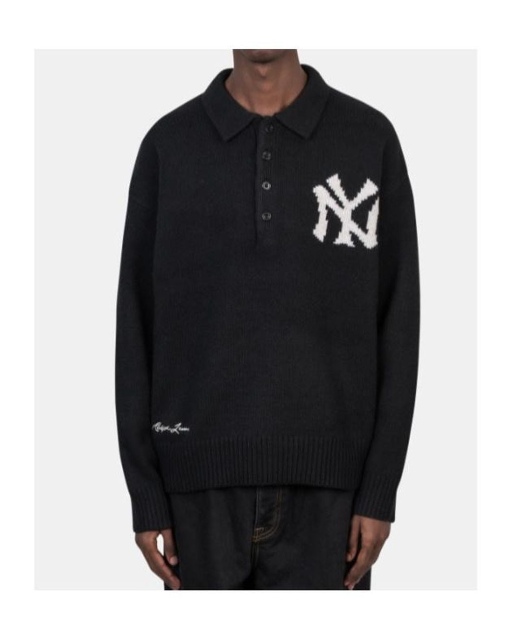 Polo Ralph Lauren Black Yankees Polo Knitted Sweater for men