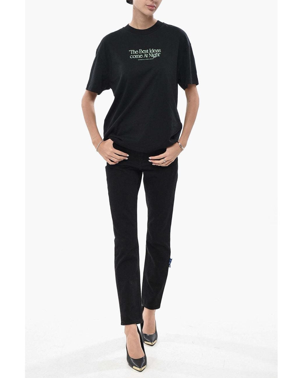 Off-White c/o Virgil Abloh Black Slogan-Print Short-Sleeve T-Shirt