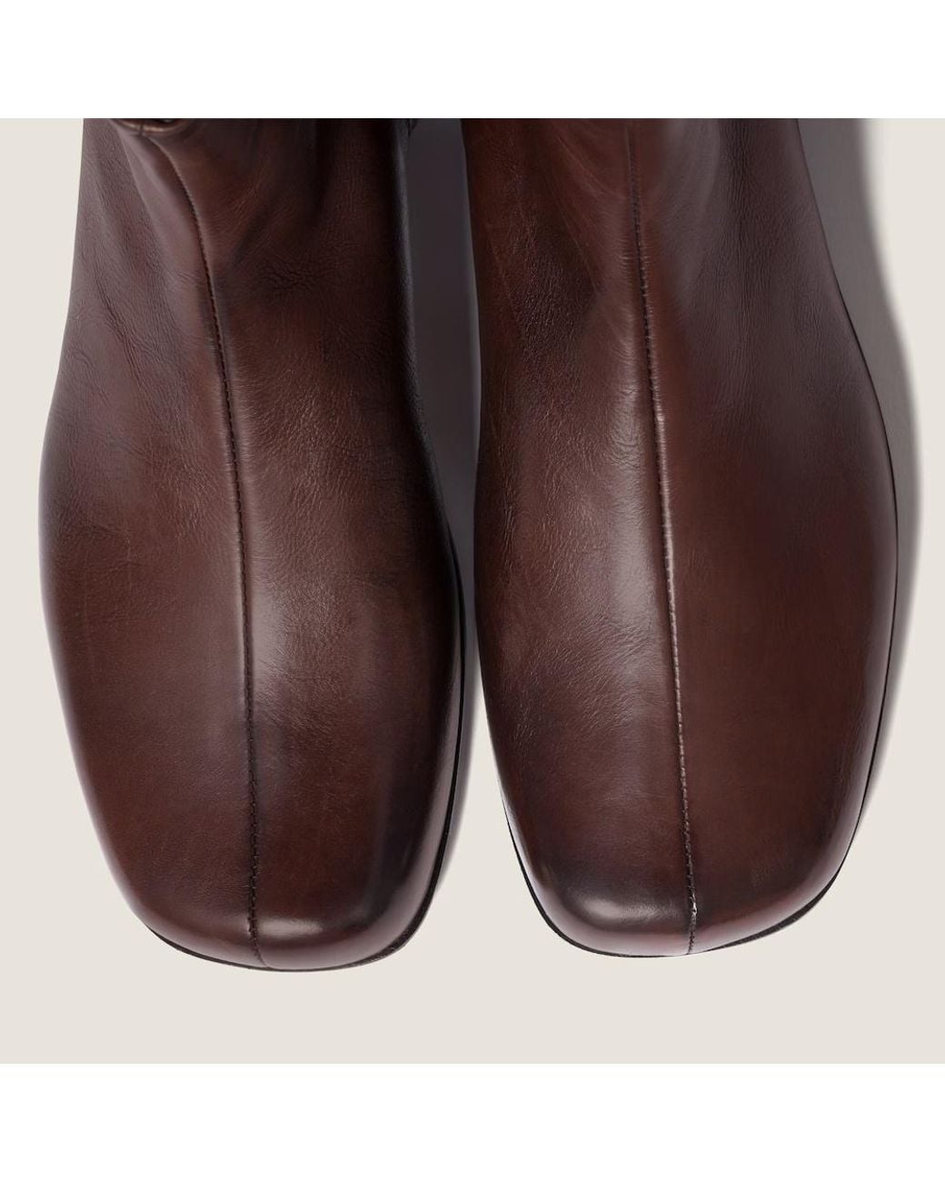 Miu Miu Brown Leather Booties