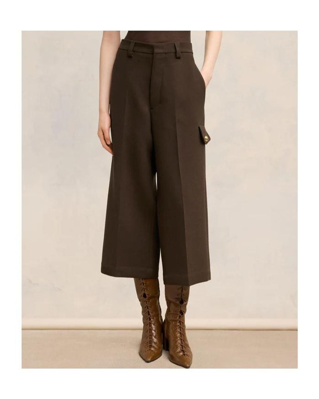 AMI Brown Ami Military Bermuda Shorts