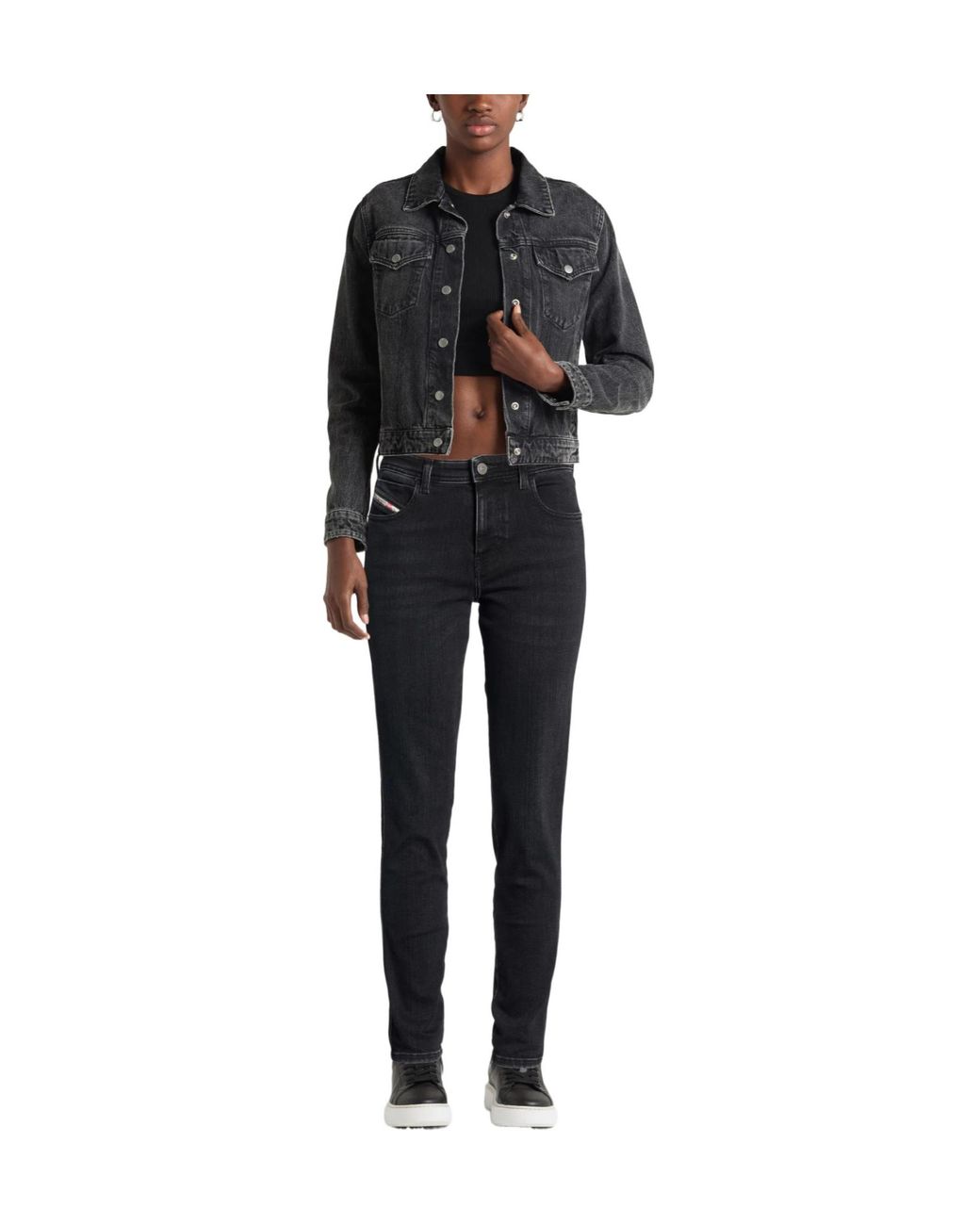 DIESEL Black Slim-Fit Jeans
