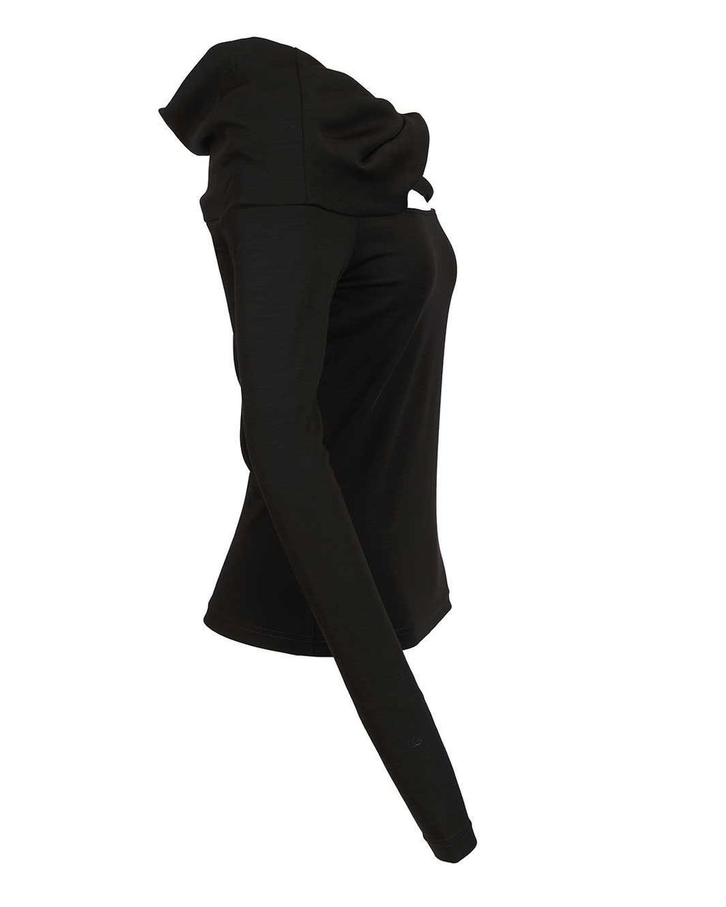 Max Mara Black Orafo Off-Shoulder Knit Top