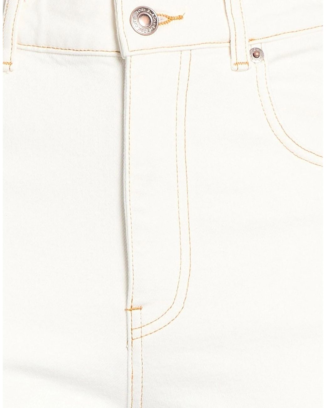 Tory Burch White Colored Flared Jeans