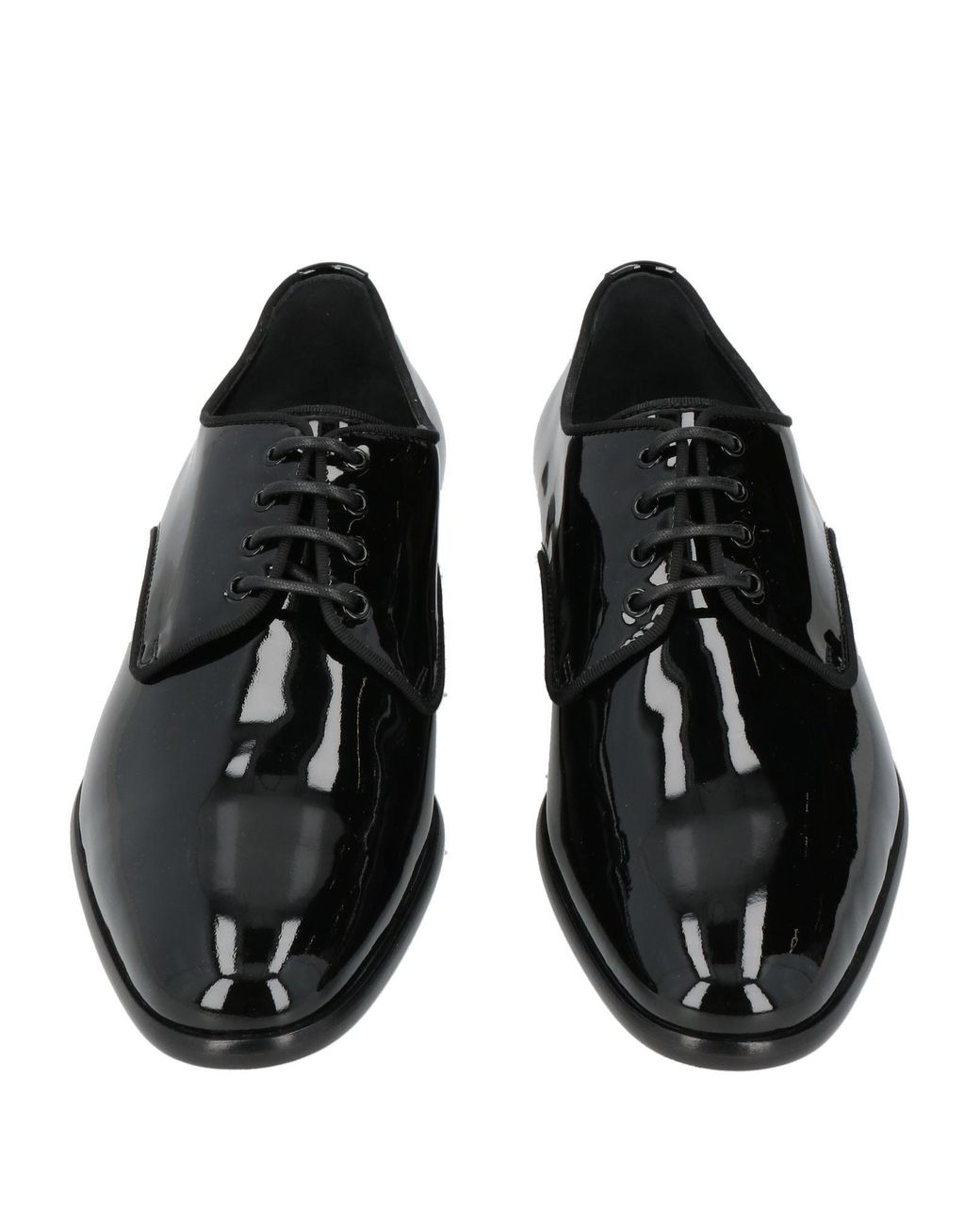 Dolce & Gabbana Black Solid Color Laced Shoes