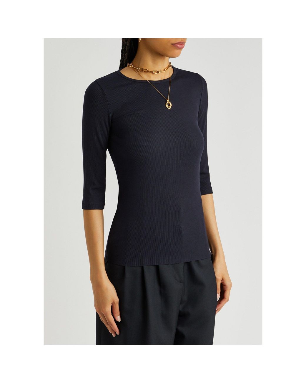 Vince Blue Casual Crew Neck T-Shirt