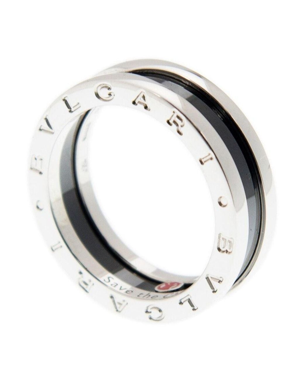 BVLGARI White Logo Ring