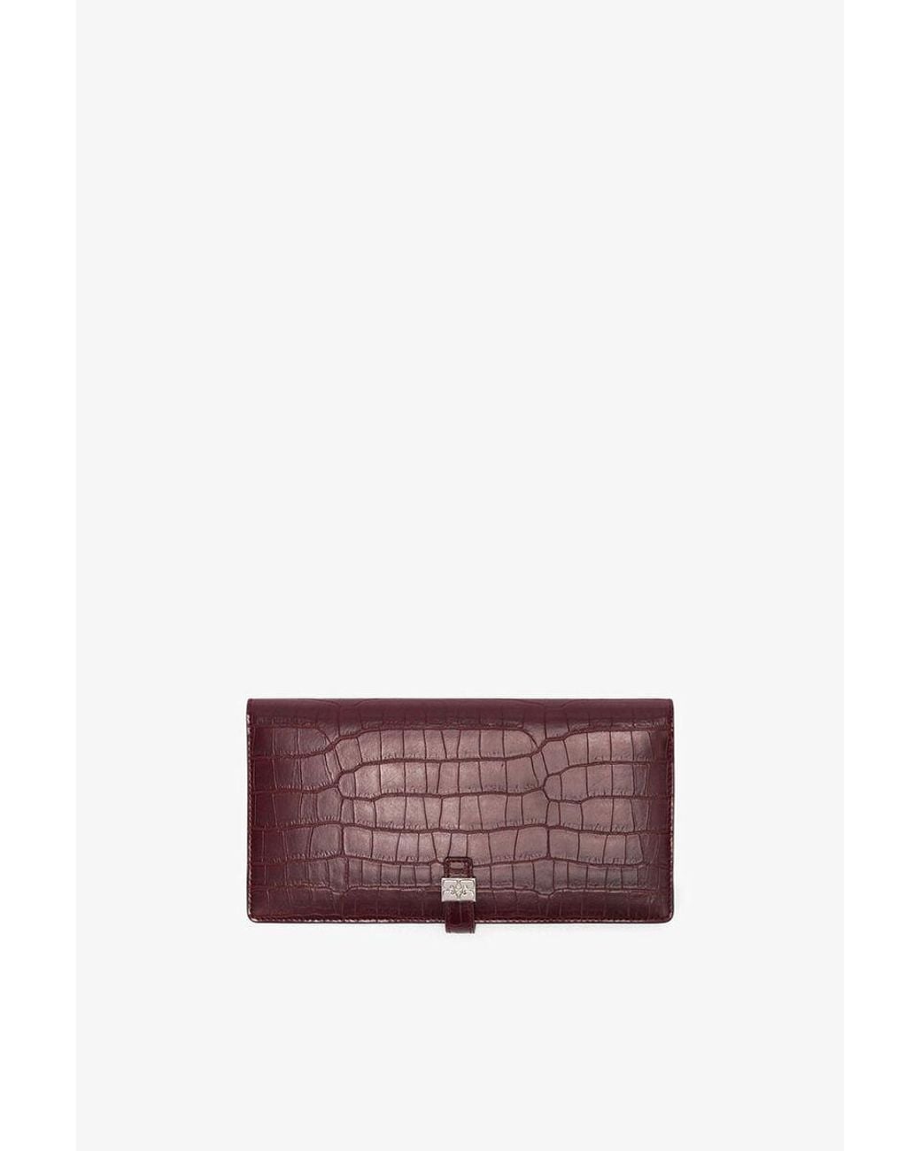 Ganni Purple Sue Long Slim Wallet