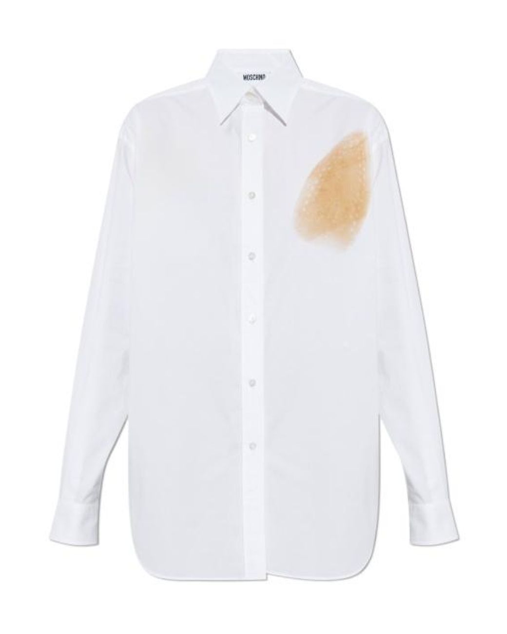 Moschino White Printed Long Sleeved Shirt