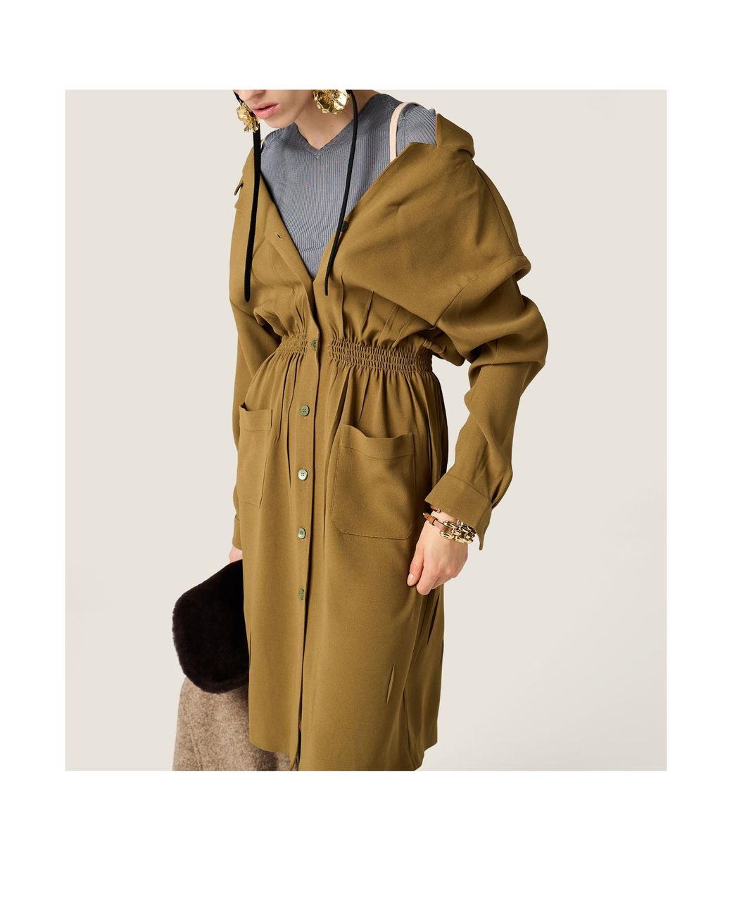 Miu Miu Green Sablé Dress