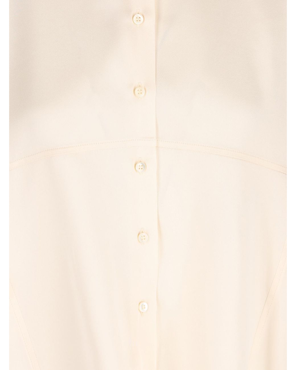 Brunello Cucinelli White Boxy Silk Shirt