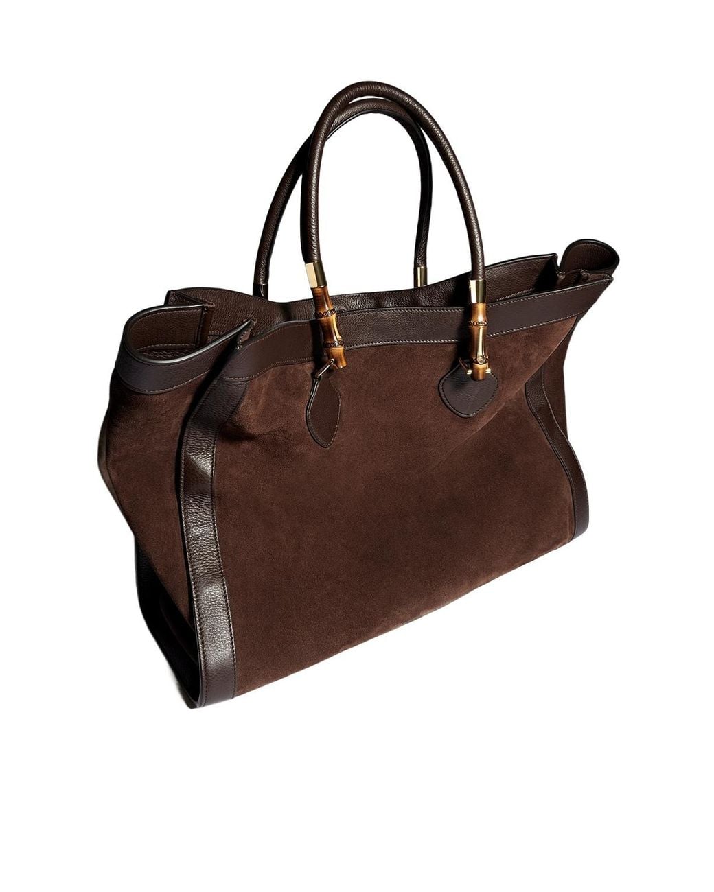 Gucci Brown Bamboo Tote Large Bag