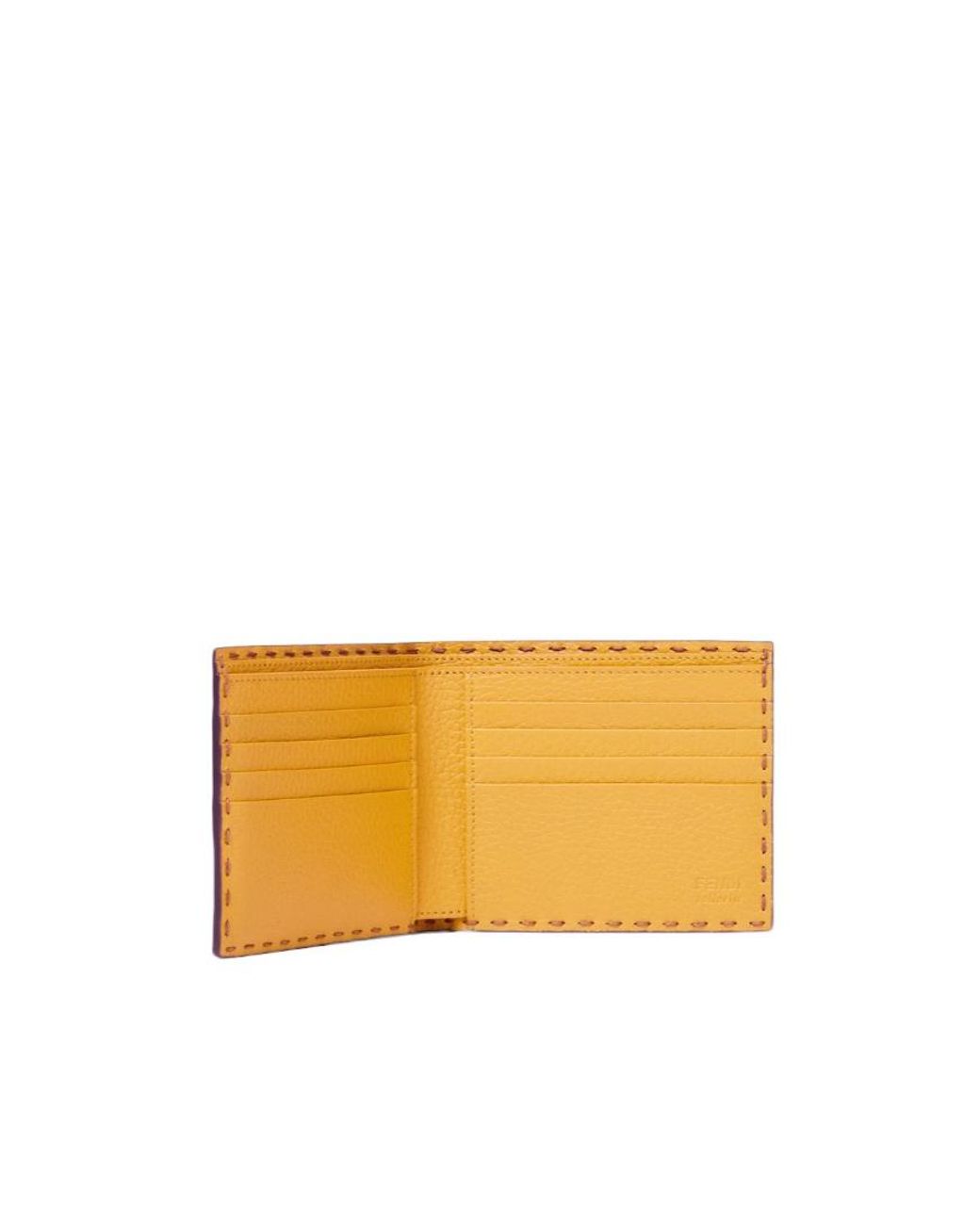 Fendi Brown Selleria Bi-Fold Wallet for men