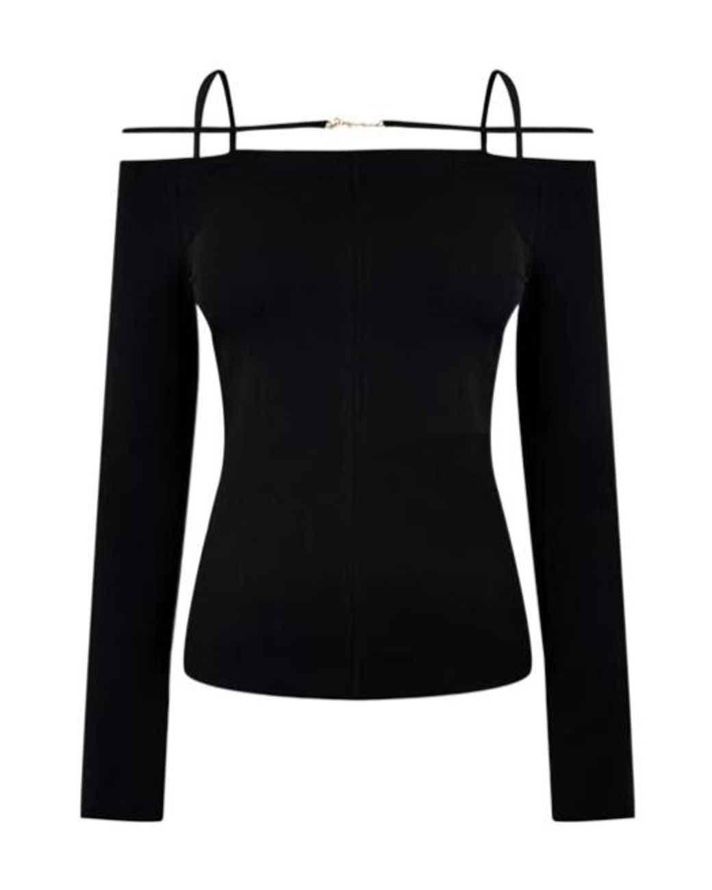 Jacquemus Black Off-Shoulder Tops
