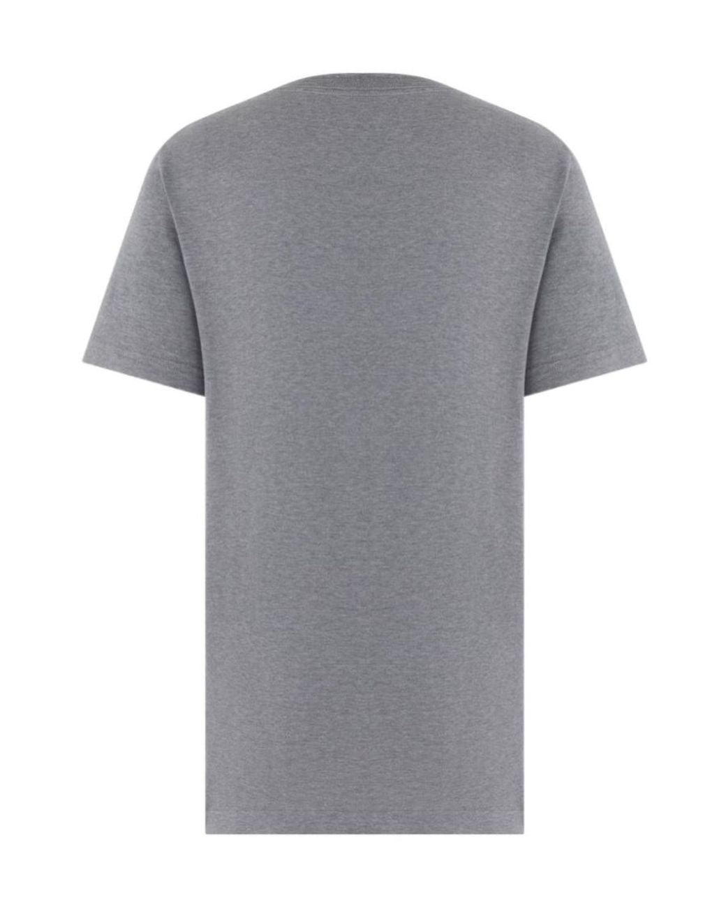 Dior Gray Homme Crewneck Short-Sleeved T-Shirt for men