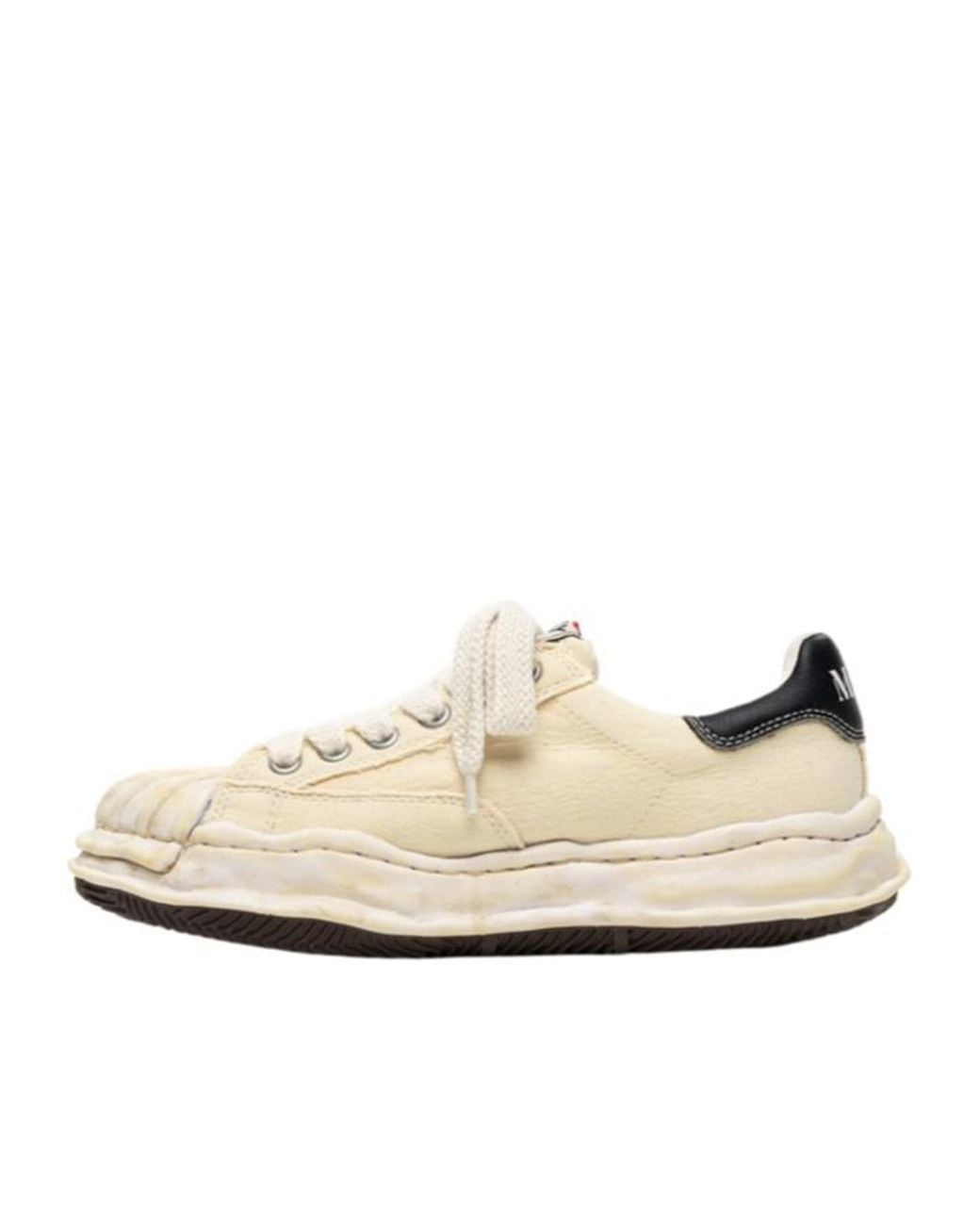 Maison Mihara Yasuhiro White 'Blakey' Og Sole Bleached Canvas Low-Top Sneakers for men
