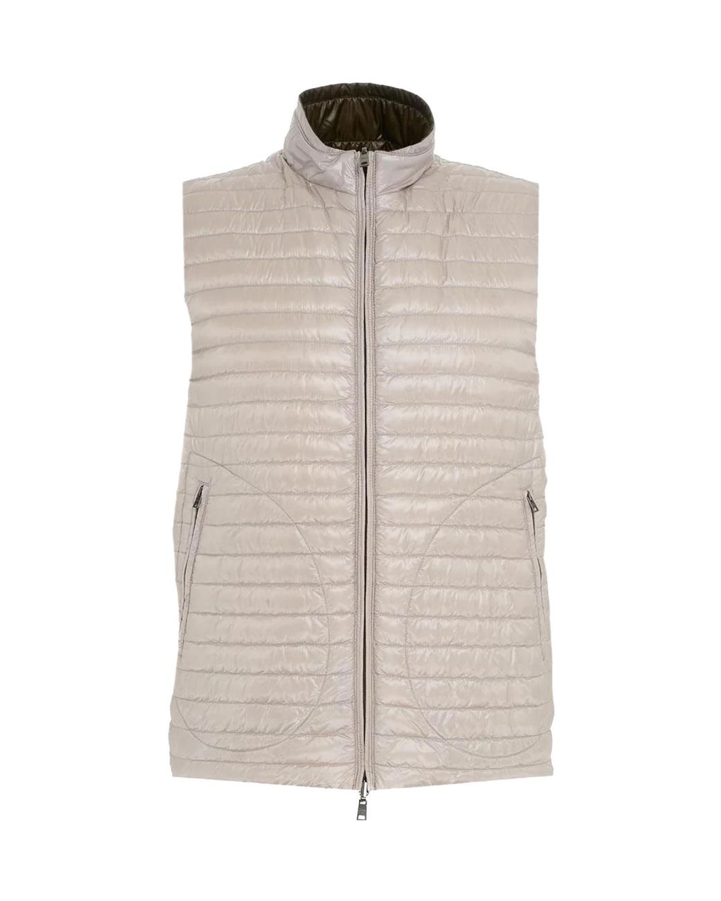 Herno Green High-Neck Reversible Padded Vest for men